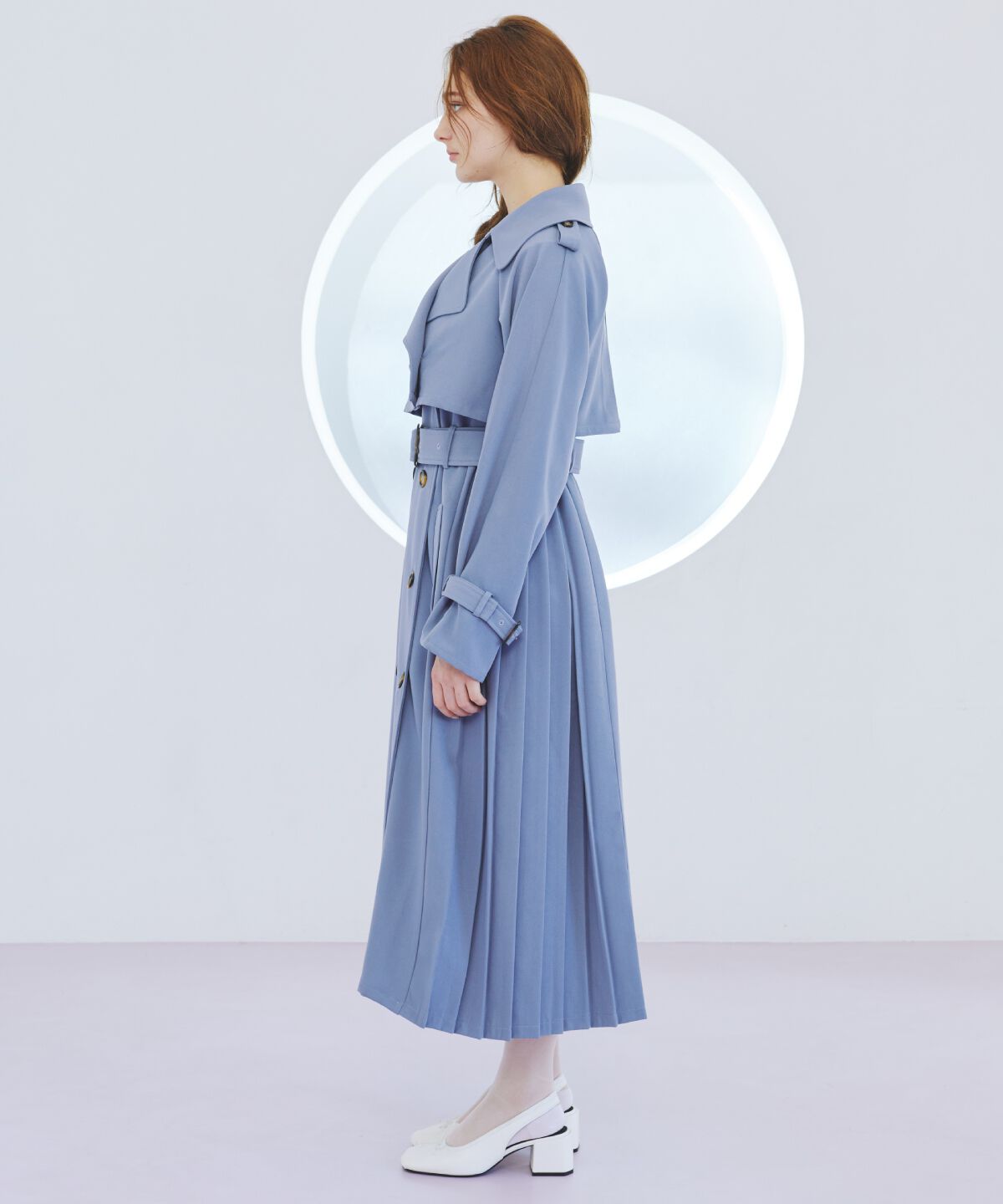 REDYAZEL「3WAYサイドプリーツトレンチコート」|トレンチコート|
