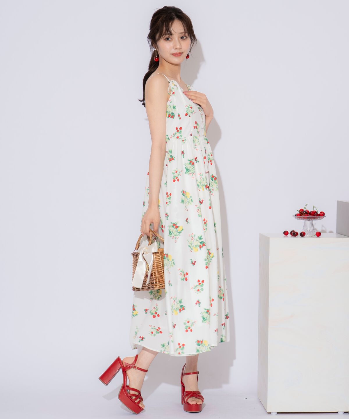 WILLSELECTION「フルーツプリントキャミワンピース」|ワンピース|