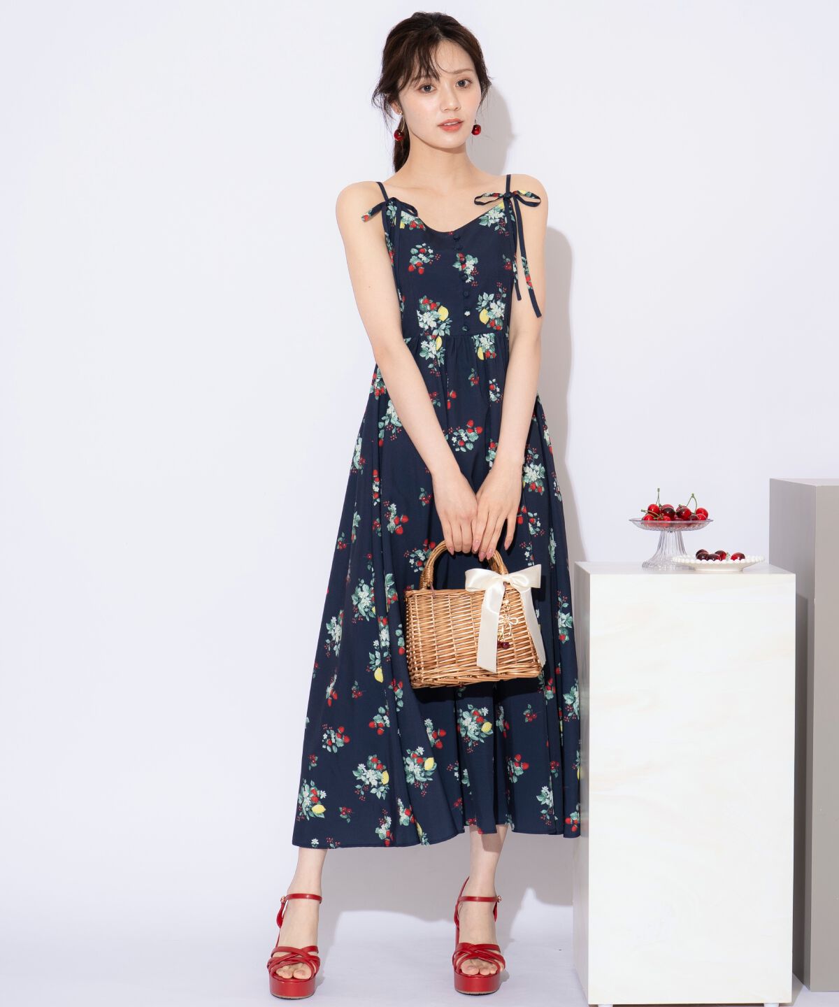 WILLSELECTION「フルーツプリントキャミワンピース」|ワンピース|