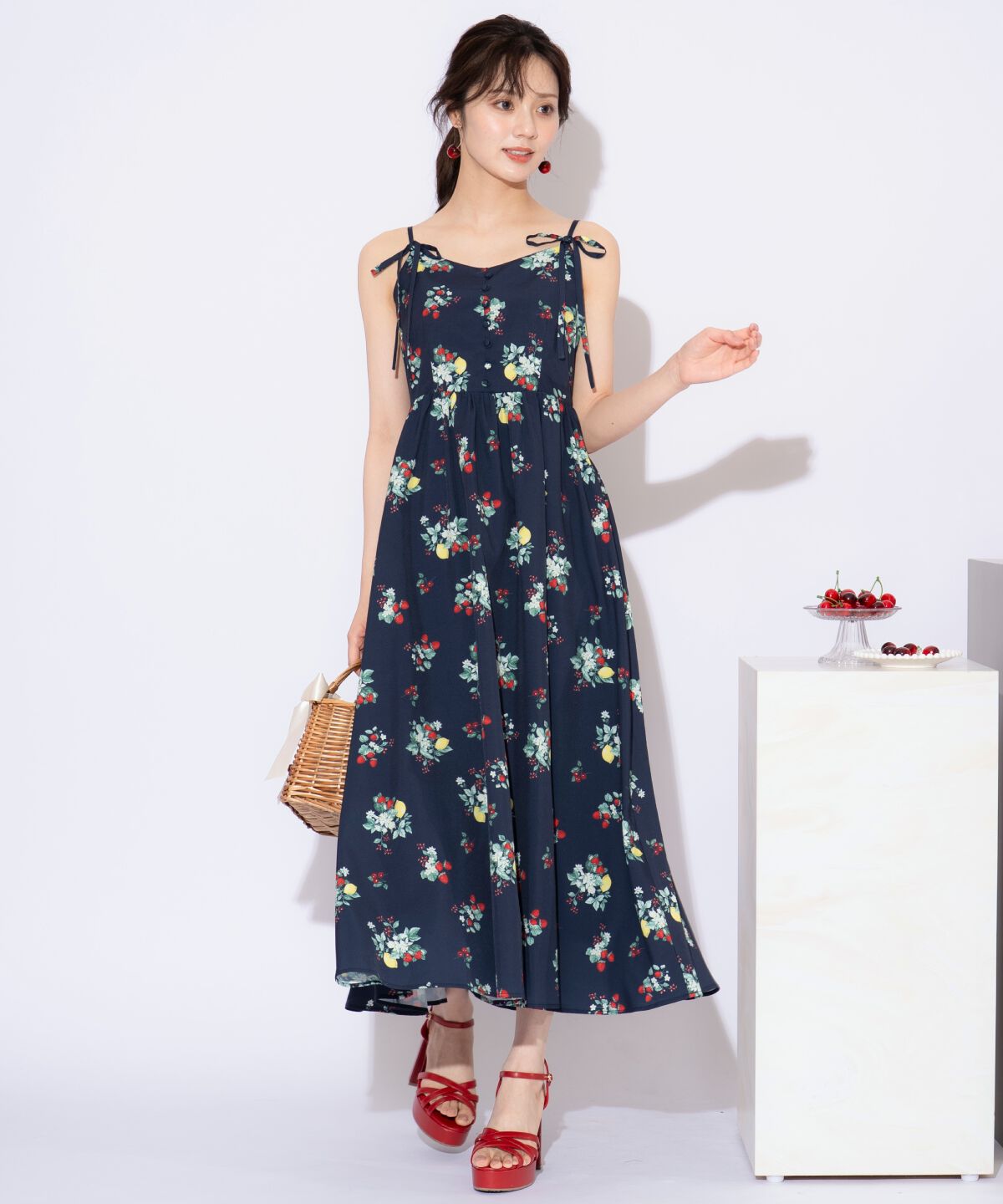 WILLSELECTION「フルーツプリントキャミワンピース」|ワンピース|