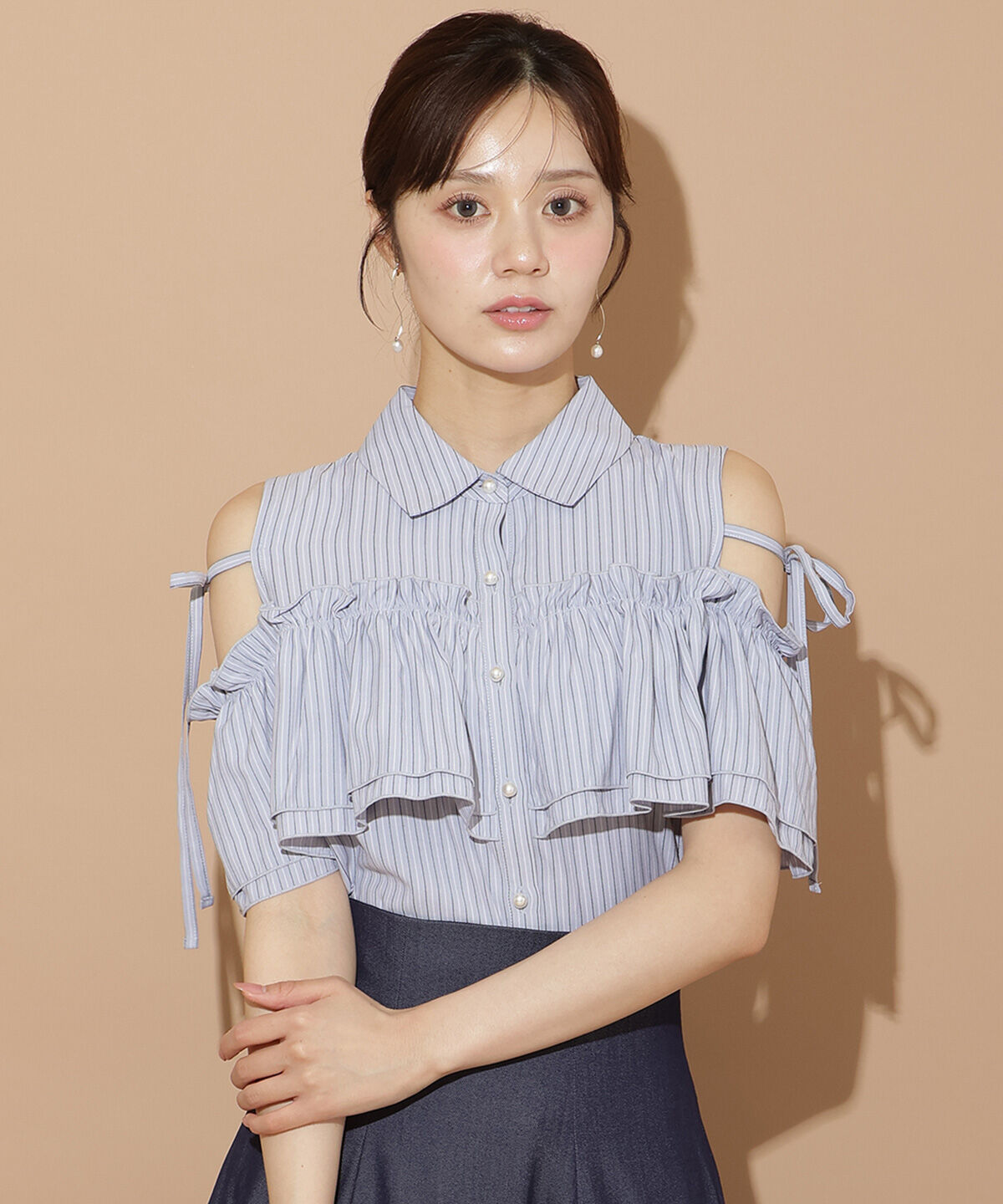 WILLSELECTION「ナローリボンオフショルブラウス」|シャツ・ブラウス|