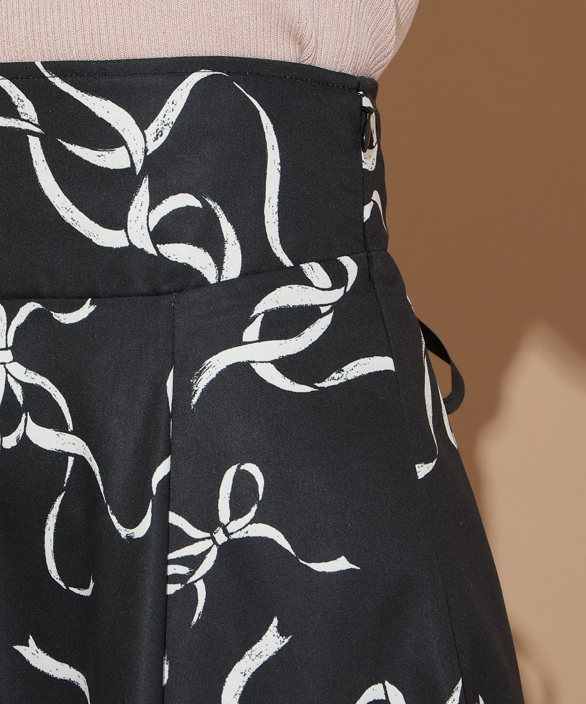 WILLSELECTION「リボンプリントフレアスカート」|フレア|