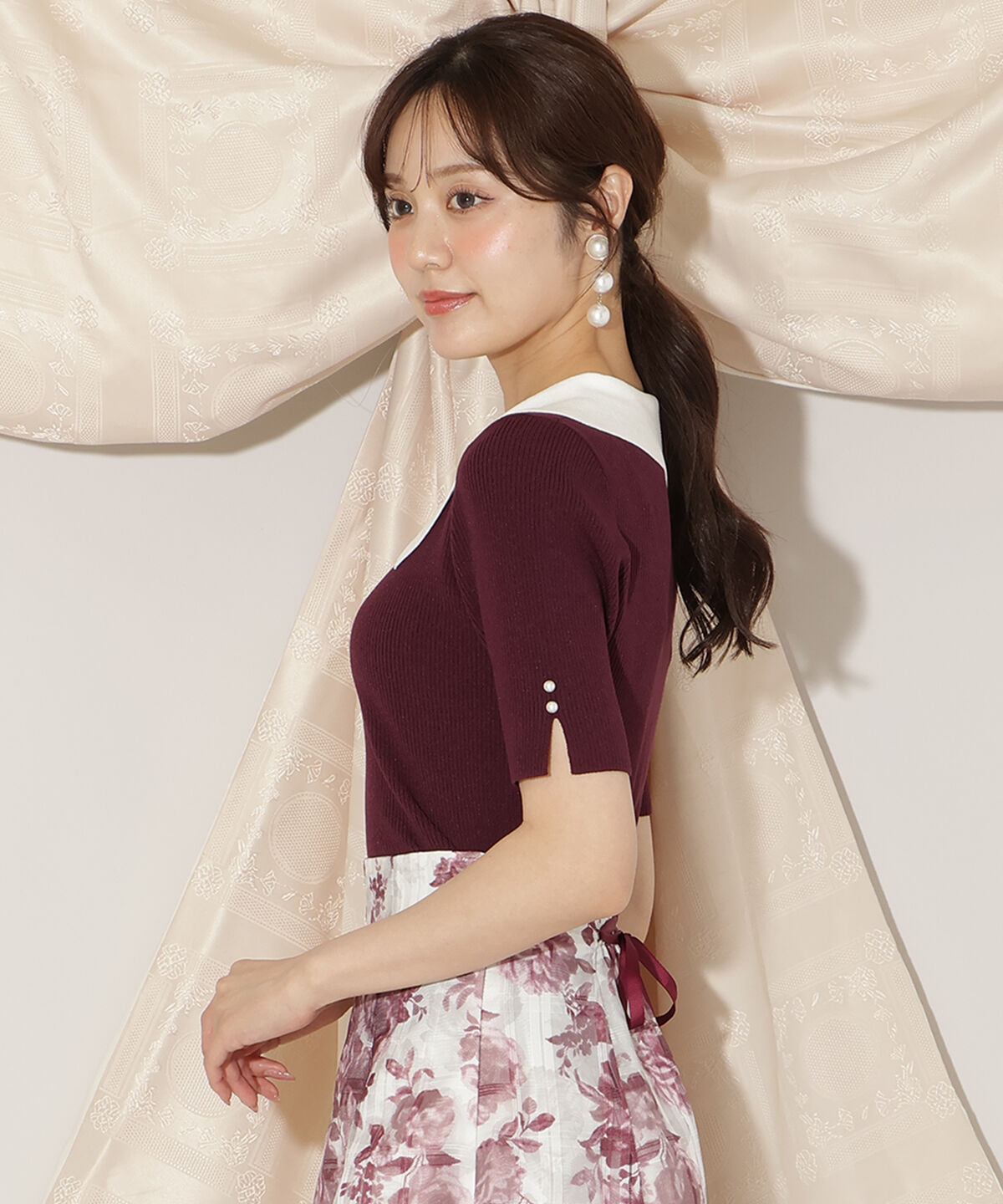 WILLSELECTION「アシメカラーリブニット」|ニット・セーター|