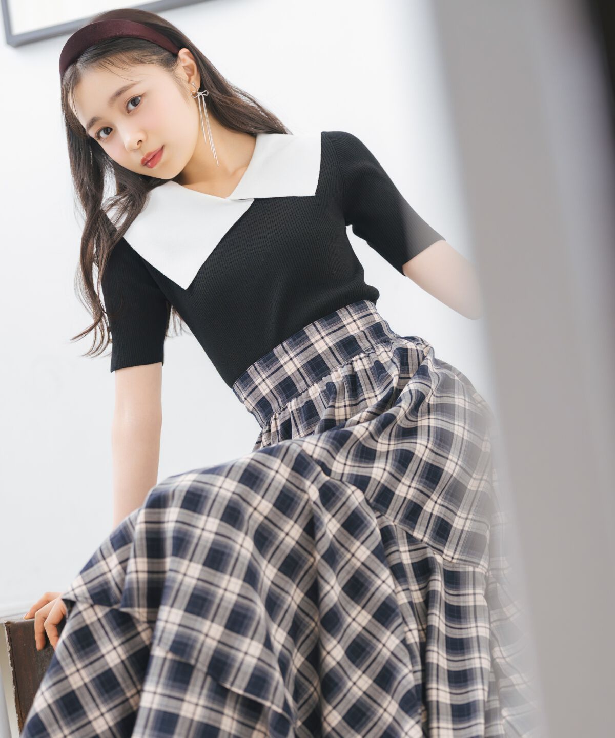 WILLSELECTION「アシメカラーリブニット」|ニット・セーター|