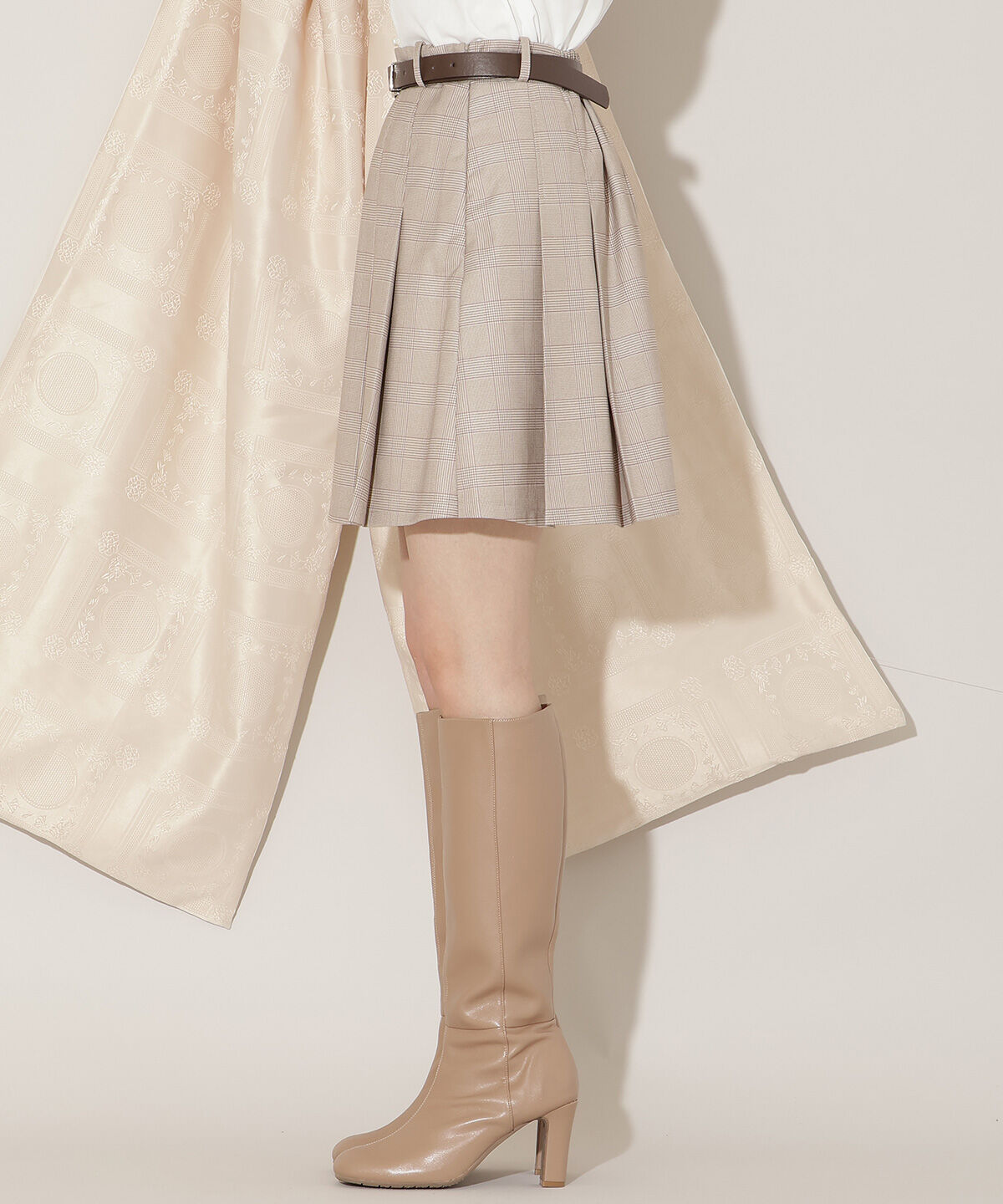 WILLSELECTION「ベルト付きプリーツミニスカート」|スカート|