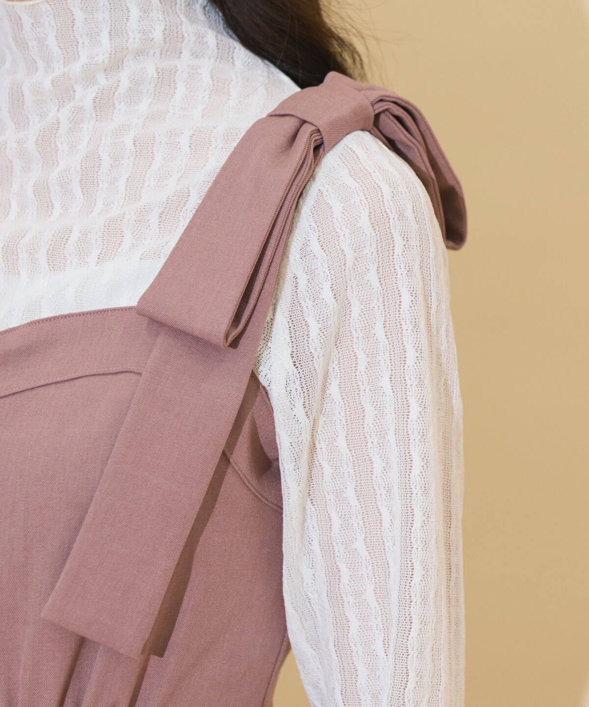 WILLSELECTION「ショルダーリボンフロントZIPワンピース」|ワンピース|