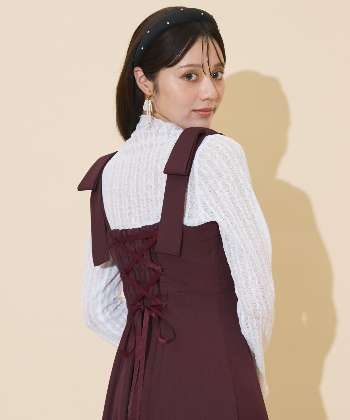 WILLSELECTION「ショルダーリボンフロントZIPワンピース」|ワンピース|