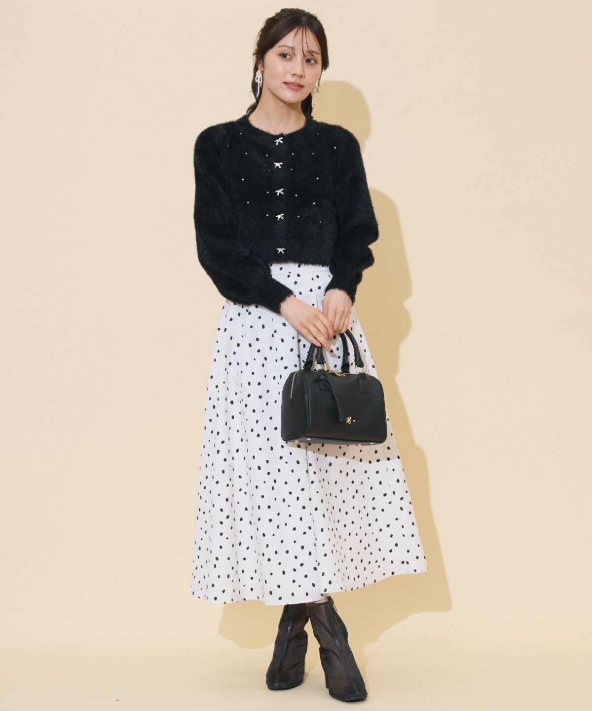 WILLSELECTION「パール＆ビジューフェザーカーディガン」|カーディガン|