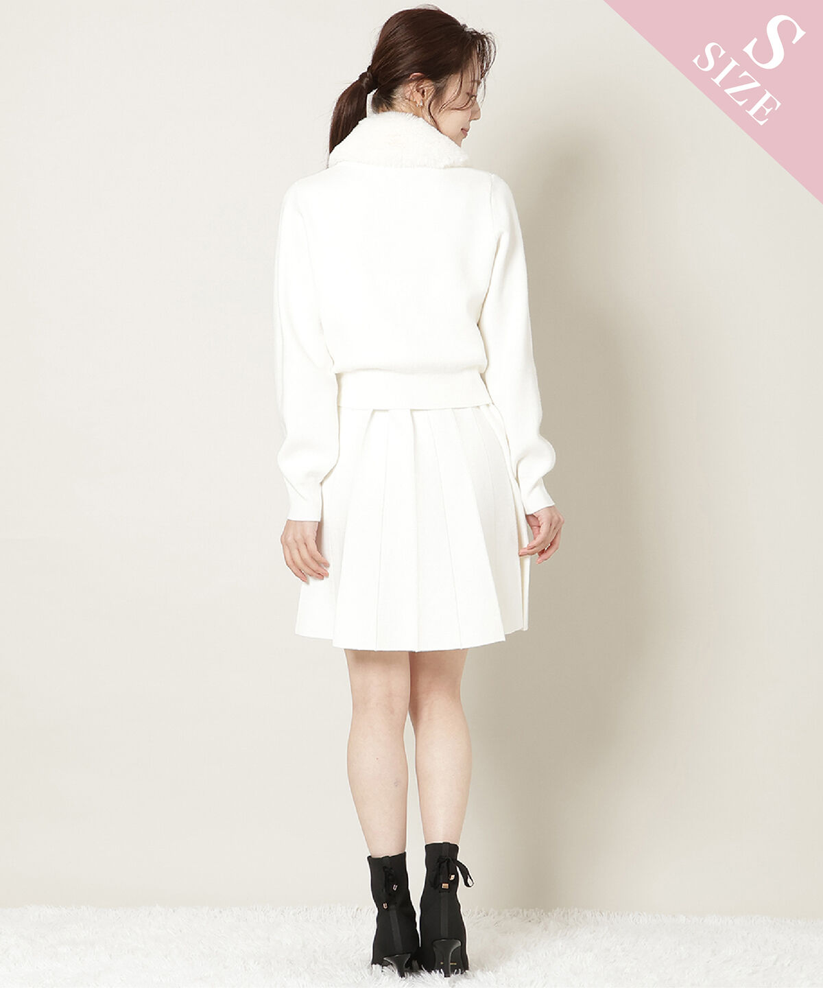 WILLSELECTION「ファーティペット付きニットSETUP」|ワンピース|