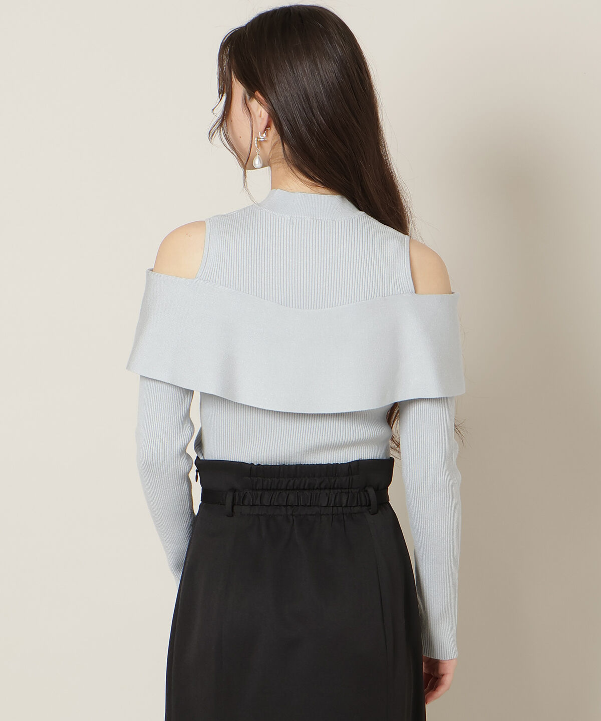 WILLSELECTION「オープンショルダーレイヤードニット」|ニット・セーター|