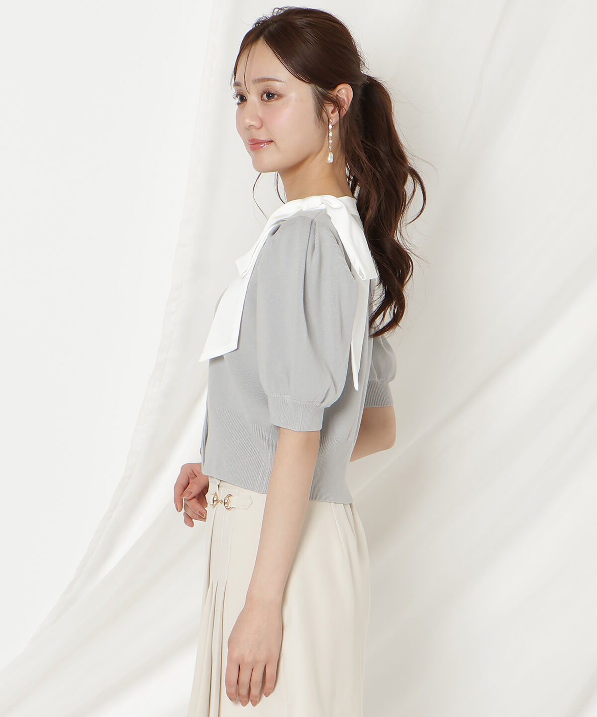 WILLSELECTION「リボンパフカーディガン」|カーディガン|