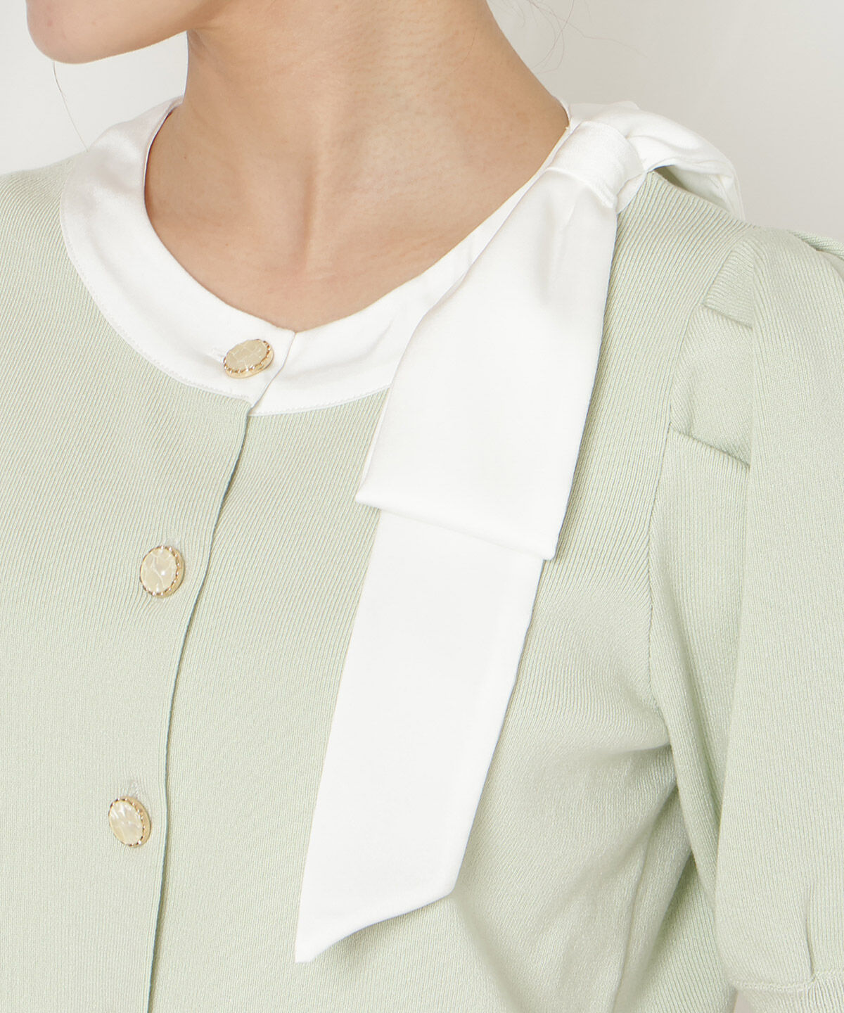 WILLSELECTION「リボンパフカーディガン」|カーディガン|