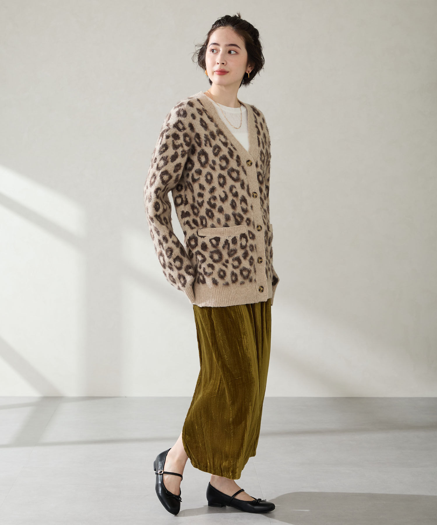 WA Oriental TRaffic「 メリージェーン バレエ パンプス /52313 防寒 起毛 ファー ゴムストラップ」|パンプス|