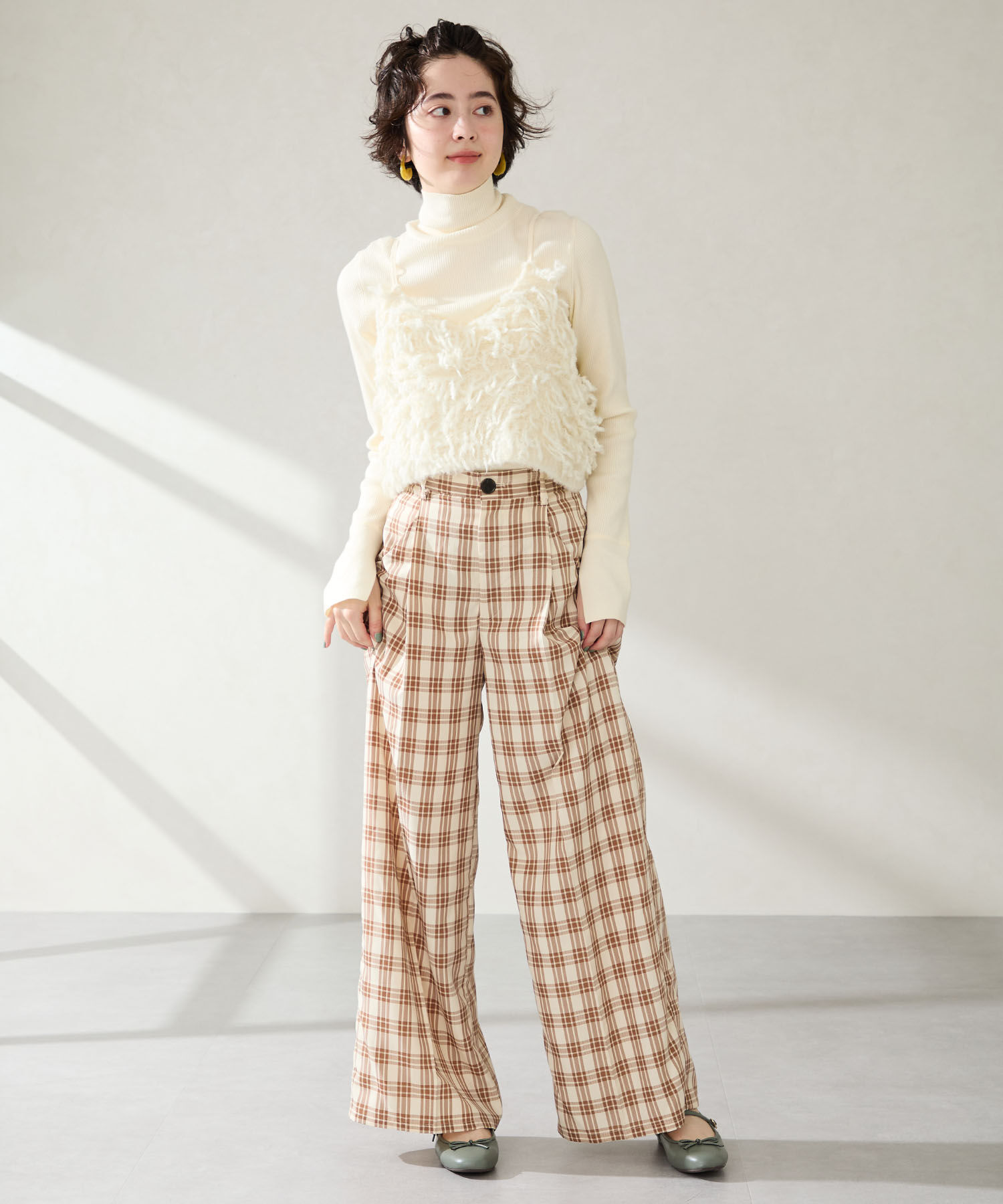 WA Oriental TRaffic「 メリージェーン バレエ パンプス /52313 防寒 起毛 ファー ゴムストラップ」|パンプス|