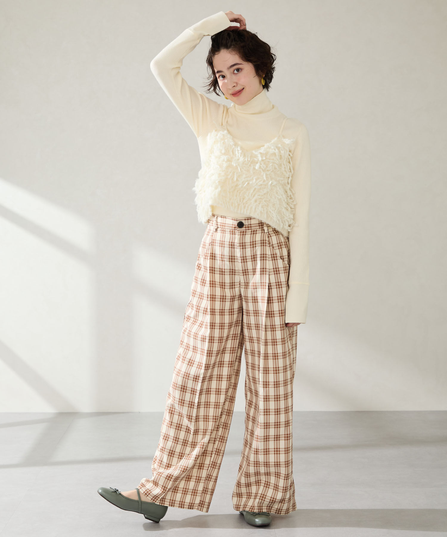 WA Oriental TRaffic「 メリージェーン バレエ パンプス /52313 防寒 起毛 ファー ゴムストラップ」|パンプス|