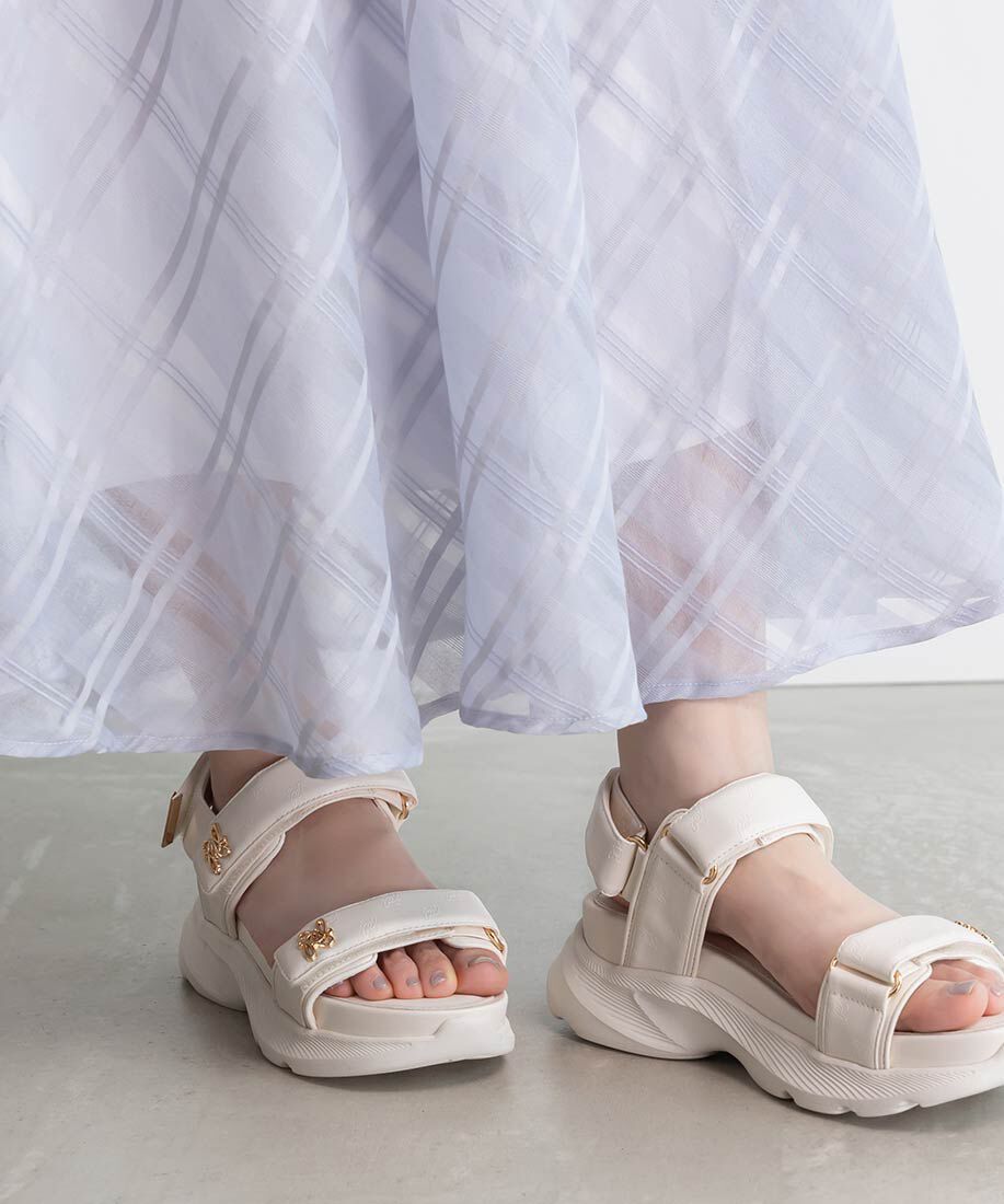  「モノグラムデザインスポーツサンダル」|サンダル|