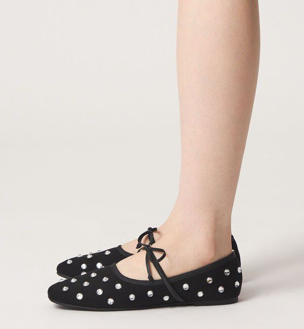 SY UNITED ARROWS「＜SY＞ マルチビジューバレエ フラット10&uarr;」|バレエシューズ|