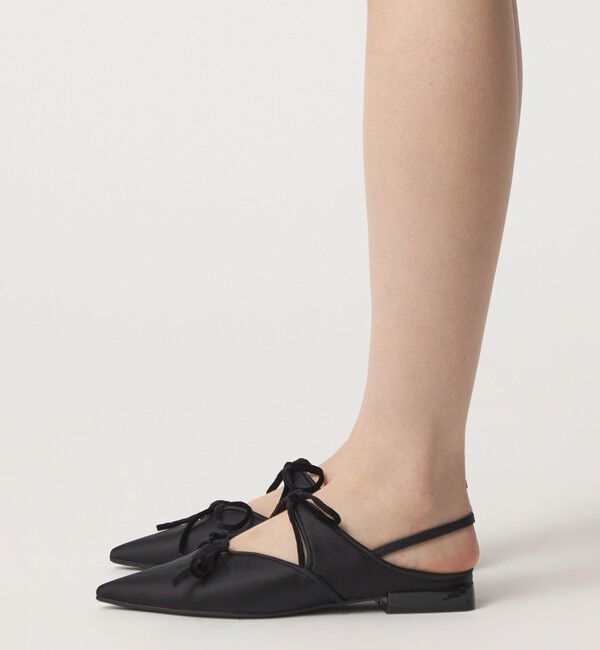 SY UNITED ARROWS「＜SY＞ポインテッド リボン バックベルト フラット15&uarr;」|パンプス|