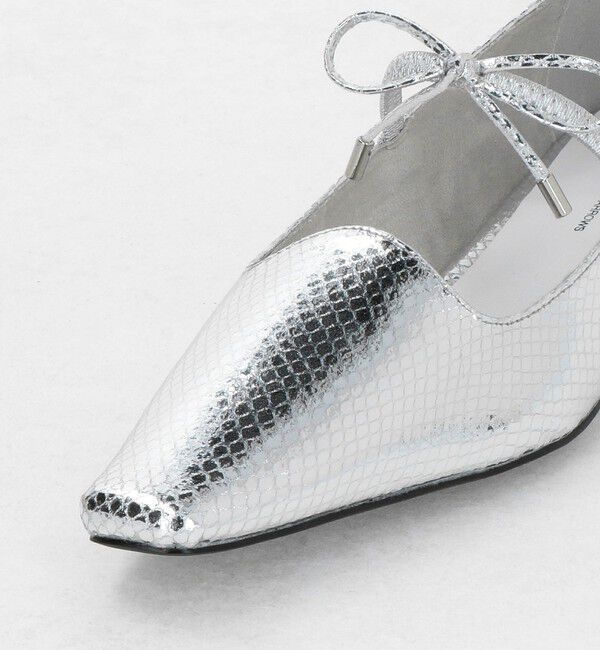 SY UNITED ARROWS「＜SY＞ウェーブカットリボン フラット25&uarr;」|パンプス|