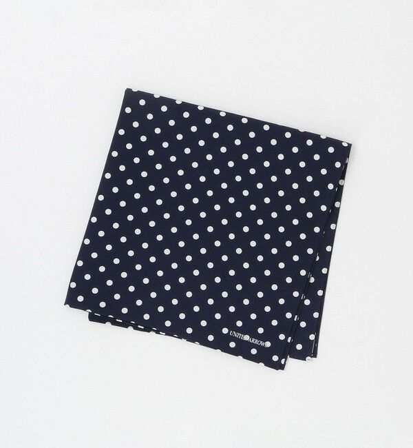 UNITED ARROWS「コットン ドット ハンカチ」|ハンカチ|NAVY