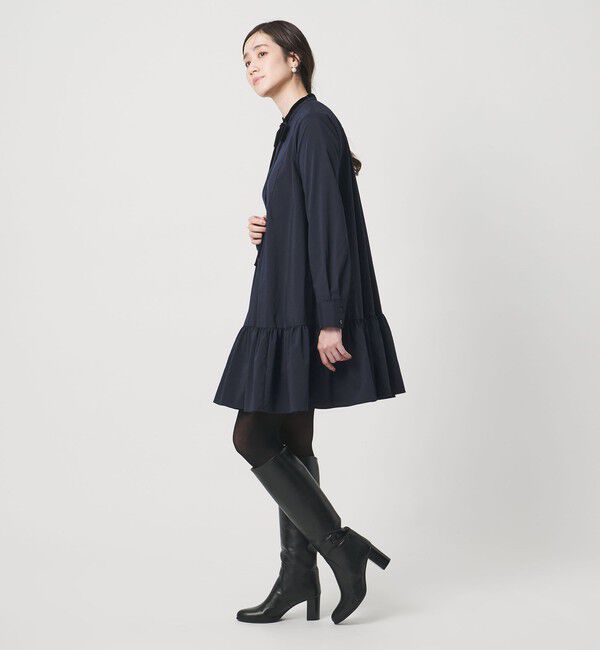 UNITED ARROWS「タフタ ギャザー ティアードワンピース ‐ウォッシャブル‐」|ワンピース|