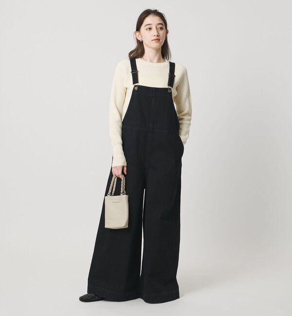 UNITED ARROWS「＜SACRA＞デニム サロペットパンツ」|Tシャツ・カットソー|BLACK