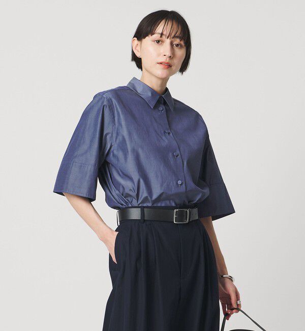 UNITED ARROWS「デニムライク ブライトローン シャツ ‐ウォッシャブル‐」|シャツ・ブラウス|COBALT