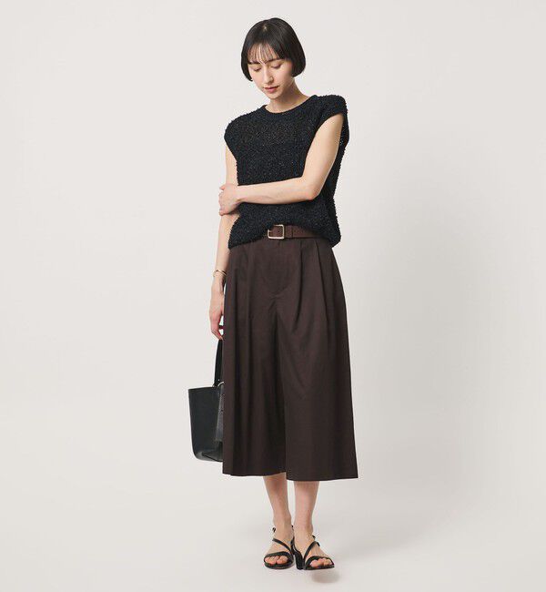 UNITED ARROWS「ギャバ クロップド パンツ」|キュロット|