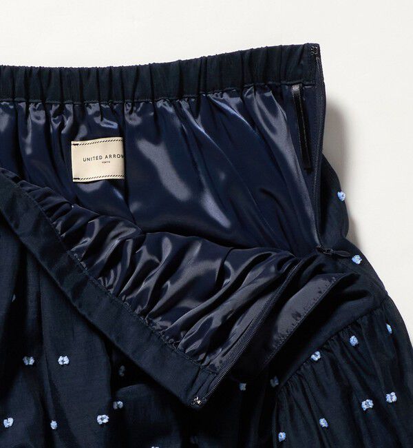 UNITED ARROWS「2トーン ドット ジャガード フレアスカート」|フレア|