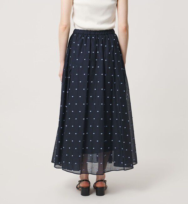 UNITED ARROWS「2トーン ドット ジャガード フレアスカート」|フレア|