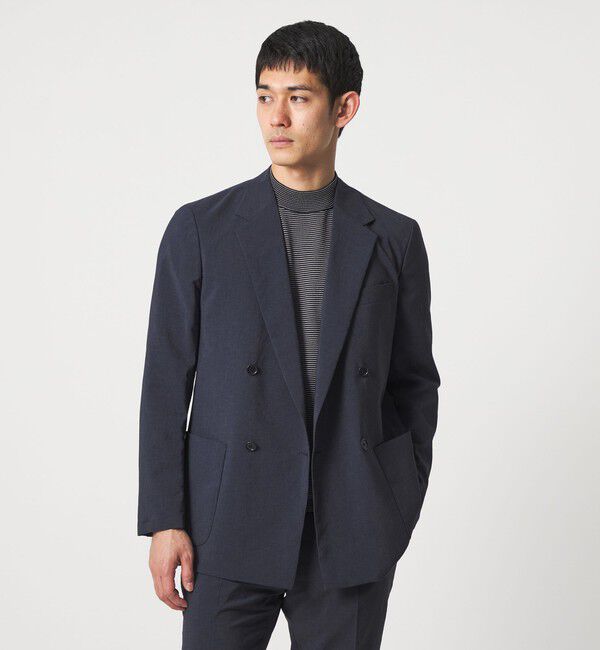 UNITED ARROWS「ポリエステル T＆T ダブル 4ボタン テーラードジャケット UA COZY ウォッシャブル ヨコストレッチ」|テーラードジャケット|