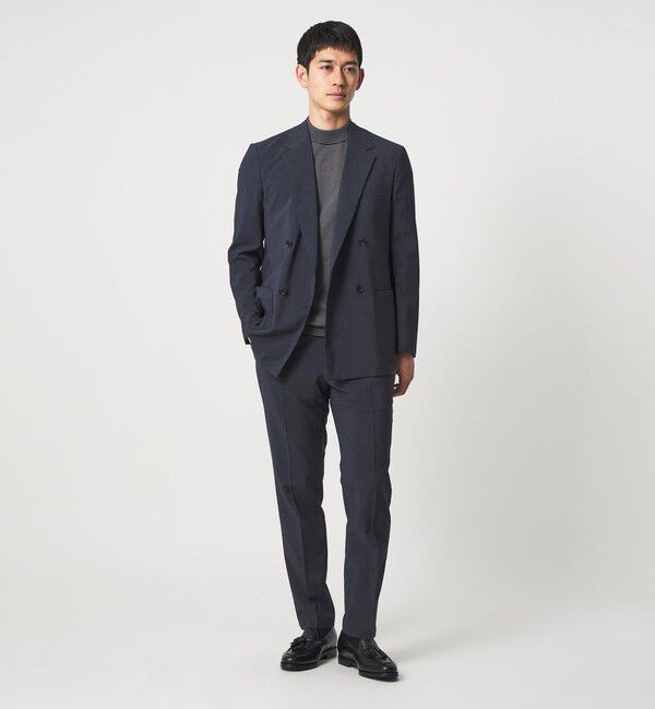 UNITED ARROWS「ポリエステル T＆T ダブル 4ボタン テーラードジャケット UA COZY ウォッシャブル ヨコストレッチ」|テーラードジャケット|