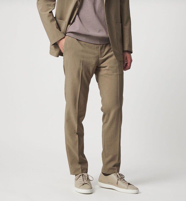 UNITED ARROWS「ポリエステル T＆T ノープリーツ パンツ UA COZY ウォッシャブル ヨコストレッチ」|スラックス|