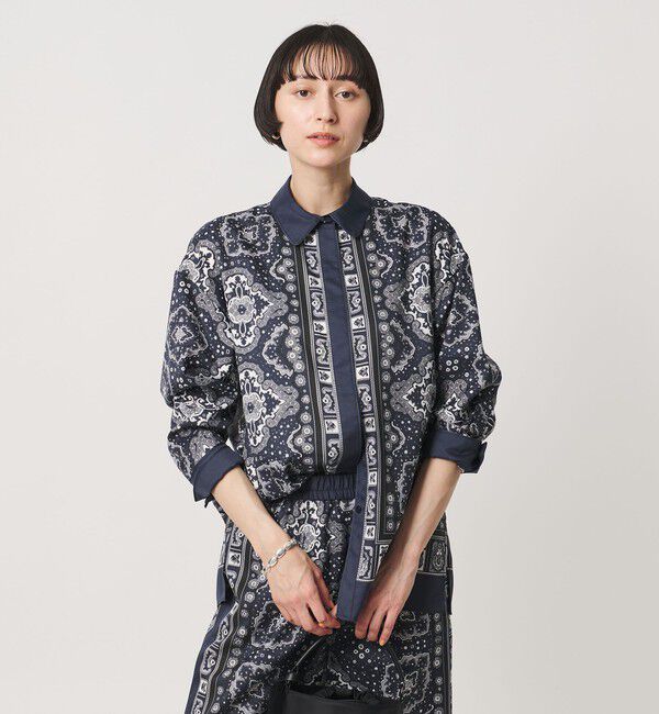 UNITED ARROWS「スカーフ プリント シャツ ‐ウォッシャブル‐」|シャツ・ブラウス|