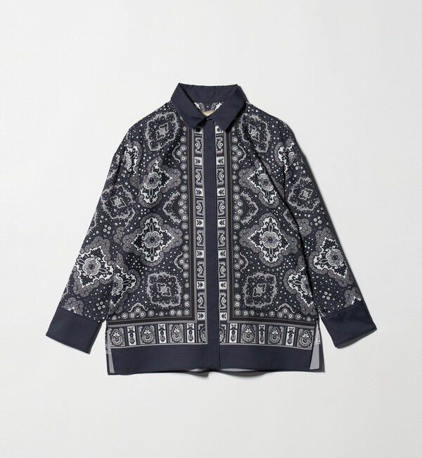 UNITED ARROWS「スカーフ プリント シャツ ‐ウォッシャブル‐」|シャツ・ブラウス|
