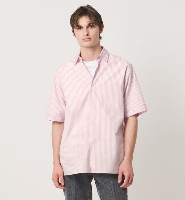 UNITED ARROWS「シルキーポプリン ワンピースレギュラーカラー ショートスリーブ シャツ」|シャツ・ブラウス|