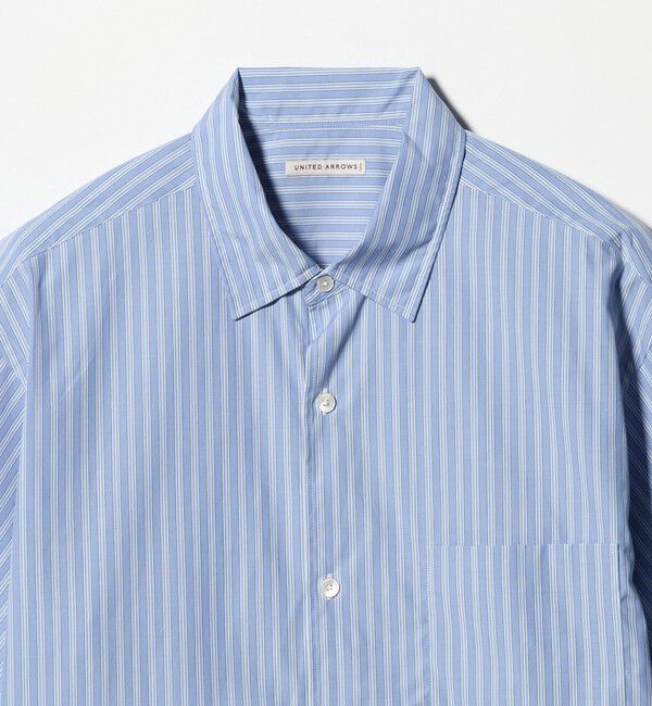 UNITED ARROWS「シルキーポプリン ワンピースレギュラーカラー ショートスリーブ シャツ」|シャツ・ブラウス|