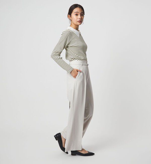 UNITED ARROWS green label relaxing「リブ エリレース 2WAY ニット プルオーバー ウォッシャブル」|ニット・セーター|