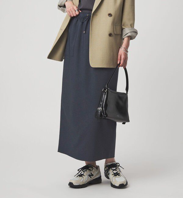 UNITED ARROWS green label relaxing「［size SHORTあり］スラブオックス スカート マシンウォッシャブル」|タイト|NAVY