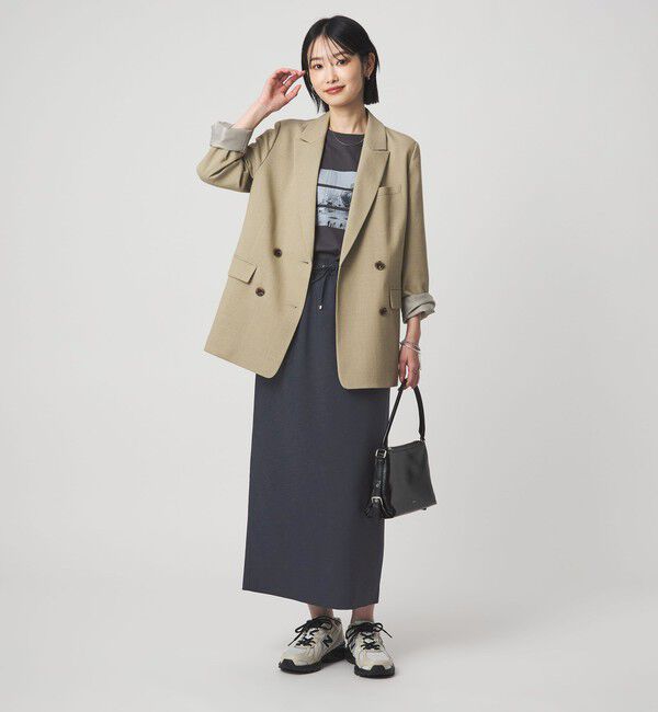 UNITED ARROWS green label relaxing「［size SHORTあり］スラブオックス スカート マシンウォッシャブル」|タイト|