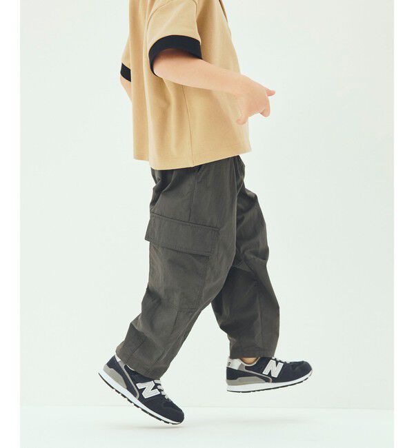 UNITED ARROWS green label relaxing「【スタメンシリーズ】タッサーカーゴパンツ / キッズ  100cm-160cm 撥水 UVカット」|チノ|DK.GRAY