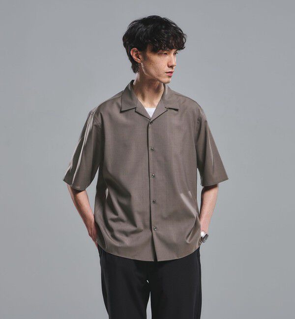 UNITED ARROWS green label relaxing「ウォッシャブルトロ オープンカラー シャツ -ストレッチ-」|シャツ・ブラウス|