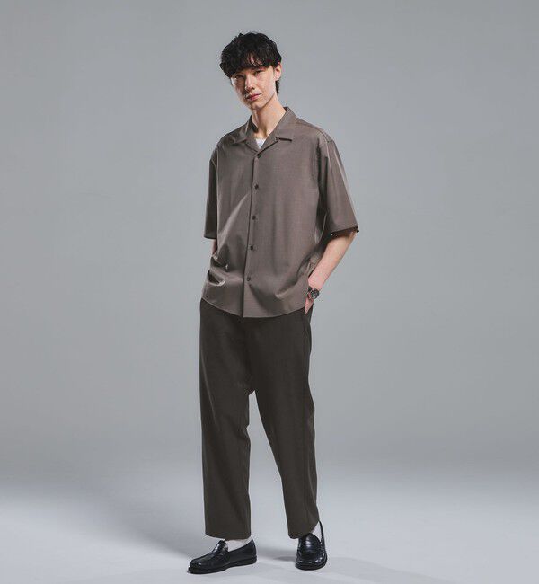 UNITED ARROWS green label relaxing「ウォッシャブルトロ オープンカラー シャツ -ストレッチ-」|シャツ・ブラウス|