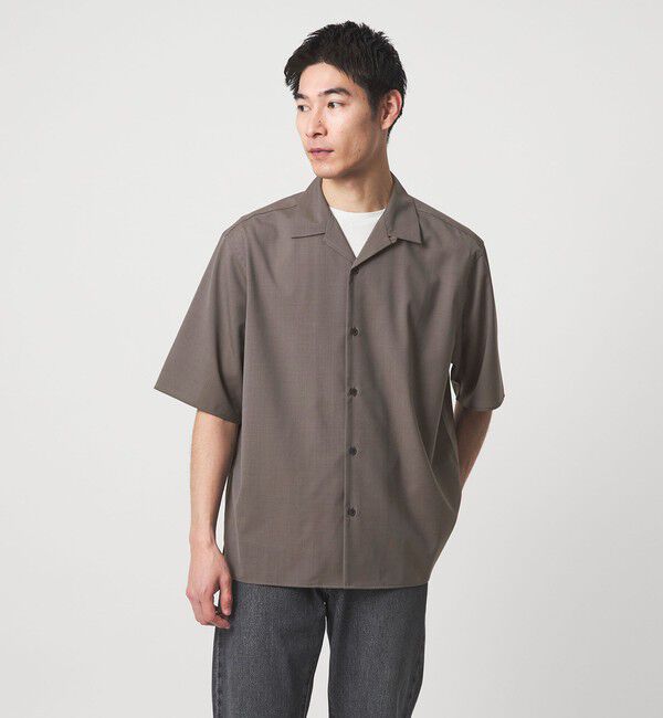 UNITED ARROWS green label relaxing「ウォッシャブルトロ オープンカラー シャツ -ストレッチ-」|シャツ・ブラウス|