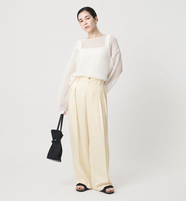 BEAUTY&YOUTH UNITED ARROWS「ポリエステル ドレープ 2タック ワイドパンツ ウォッシャブル」|チノ|