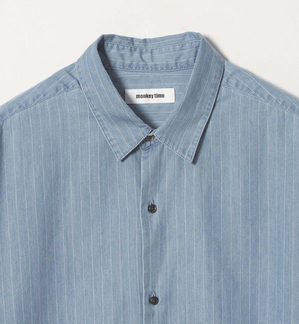 MONKEY TIME「4オンス ストライプ デニム シャツ」|シャツ・ブラウス|