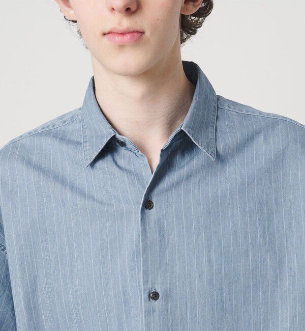 MONKEY TIME「4オンス ストライプ デニム シャツ」|シャツ・ブラウス|