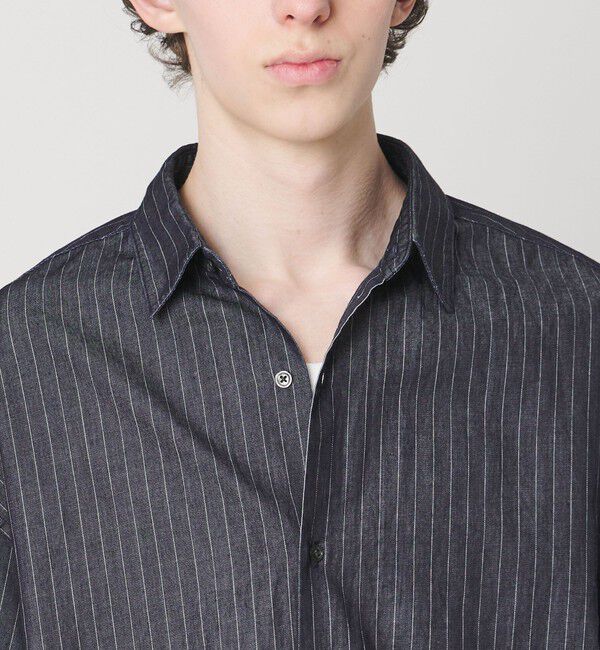 MONKEY TIME「4オンス ストライプ デニム シャツ」|シャツ・ブラウス|