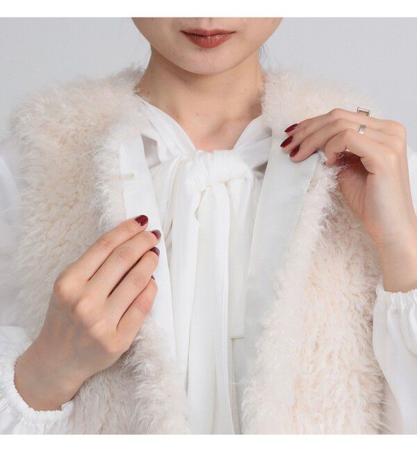 Demi-Luxe BEAMS 「ウェイビー フェイクファー ジレ」|ダウン|