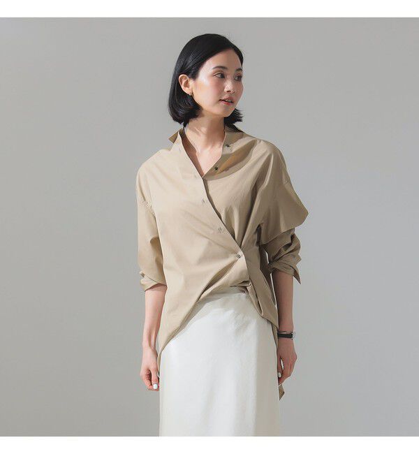 Demi-Luxe BEAMS 「2WAY オーバーシャツ」|シャツ・ブラウス|BEIGE